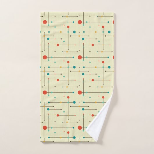 Mid-Century Modern Bath Towel, Eames Pattern Bad Handdoek (Handdoek)