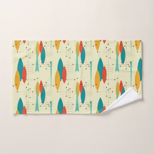 Mid-Century Modern Bath Towel, Lens Pattern Bad Handdoek (Handdoek)