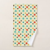 Mid-Century Modern Bath Towel, Polkadot Pattern Bad Handdoek (Handdoek)