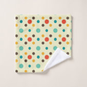 Mid-Century Modern Bath Towel, Polkadot Pattern Bad Handdoek (Wasdoekje)