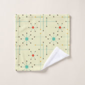 Mid-Century Modern Bath Towel, Starburst Pattern Bad Handdoek (Wasdoekje)
