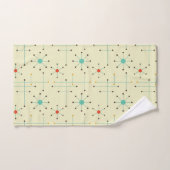 Mid-Century Modern Bath Towel, Starburst Pattern Bad Handdoek (Handdoek)