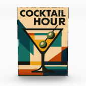 Mid Century Modern Bauhaus Cocktail Hour Martini Fotoblokken (Voorkant)