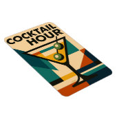 Mid Century Modern Bauhaus Cocktail Hour Martini Magneet (Rechterzijde)