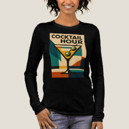 Mid Century Modern Bauhaus Cocktail Hour Martini Tri-Blend Shirt