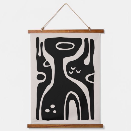 Mid Century Modern Biologisch Abstract Hangend Wandkleed (Voorkant)