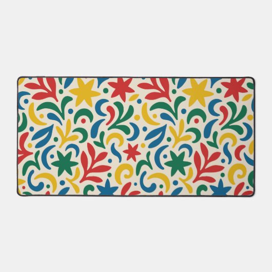 Mid Century Modern Biophilic Pattern Bureaumat (Voorkant)