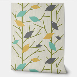 Mid century modern Birdsong Behang