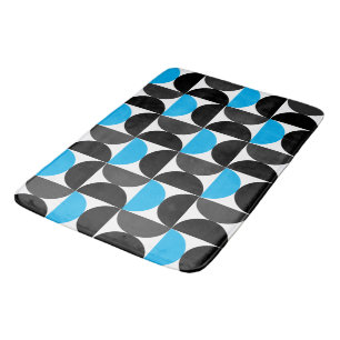Mid-Century Modern Black blue en Grey Badmat