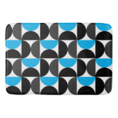 Mid-Century Modern Black blue en Grey Badmat (Voorkant)