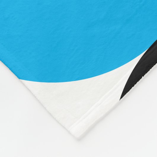 Mid-Century Modern Black blue en Grey Fleece Deken (Hoek)