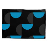 Mid-Century Modern Black blue en Grey Kussensloop (Achterkant)