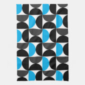 Mid-Century Modern Black blue en Grey Theedoek (Verticaal)