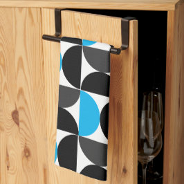 Mid-Century Modern Black blue en Grey Theedoek