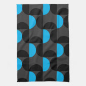 Mid-Century Modern Black blue en Grey Theedoek (Verticaal)