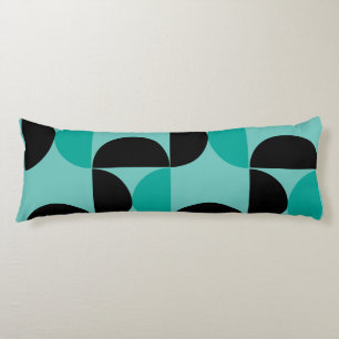 Mid-Century Modern Black en munt Lichaamskussen