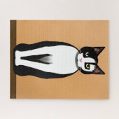 Mid Century Modern Black en White Cat Legpuzzel (Horizontaal)