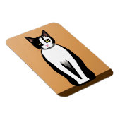 Mid Century Modern Black en White Cat Magneet (Rechterzijde)