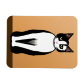 Mid Century Modern Black en White Cat Magneet (Horizontaal)