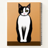 Mid Century Modern Black en White Cat Notitieboek (Achterkant)