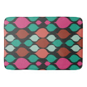 Mid Century Modern Black Geometric Badmat (Voorkant)