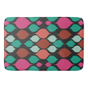 Mid Century Modern Black Geometric Badmat