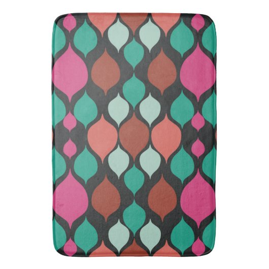 Mid Century Modern Black Geometric Badmat (Voorkant Verticaal)