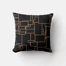 Mid Century Modern Black & Gold
