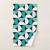 Mid-Century Modern Black White en Munt Bad Handdoek (Handdoek)