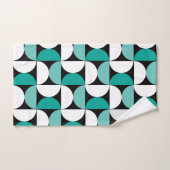 Mid-Century Modern Black White en Munt Bad Handdoek (Handdoek)