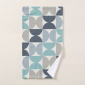 Mid-Century Modern blauw en grijs Bad Handdoek (Handdoek)