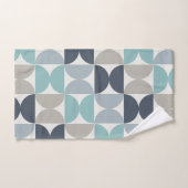 Mid-Century Modern blauw en grijs Bad Handdoek (Handdoek)