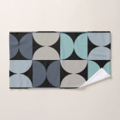 Mid-Century Modern blauw en grijs Bad Handdoek (Handdoek)