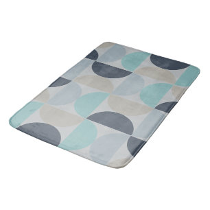 Mid-Century Modern blauw en grijs Badmat