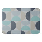 Mid-Century Modern blauw en grijs Badmat (Voorkant)
