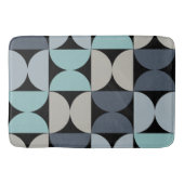 Mid-Century Modern blauw en grijs Badmat (Voorkant)