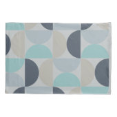 Mid-Century Modern blauw en grijs Kussensloop (Achterkant)