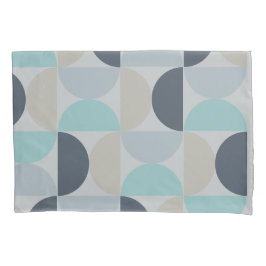 Mid-Century Modern blauw en grijs Kussensloop