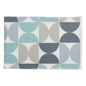 Mid-Century Modern blauw en grijs Kussensloop (Achterkant)