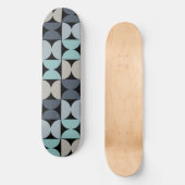 Mid-Century Modern blauw en grijs Persoonlijk Skateboard (Voorkant)