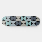 Mid-Century Modern blauw en grijs Persoonlijk Skateboard (Horizontaal)