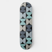 Mid-Century Modern blauw en grijs Persoonlijk Skateboard (Voorkant)