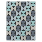 Mid-Century Modern blauw en grijs Tafelkleed (Voorkant)