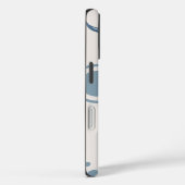 'Mid-Century Modern Blauwe Cirkels' iPhone 16 Stev Case-Mate iPhone Case (Achterkant / Rechts)