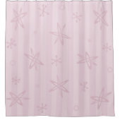 Mid Century Modern Bleek Roze Douchegordijn (Voorkant)