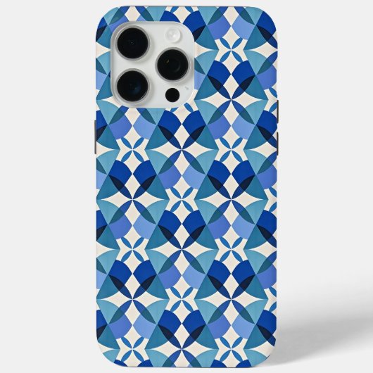 Mid-Century Modern Blue  Case-Mate iPhone Case (Achterkant)