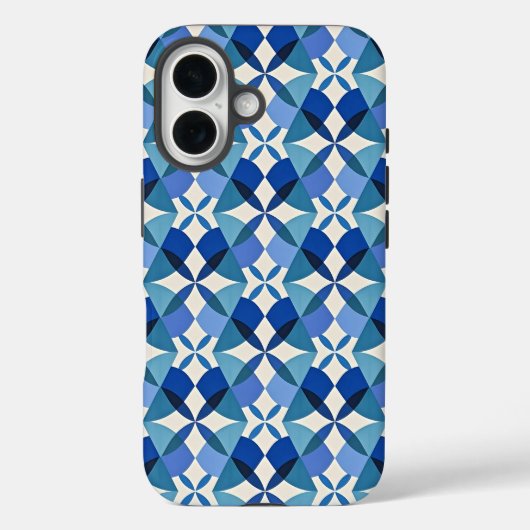 Mid-Century Modern Blue Case-Mate iPhone Case (Achterkant)