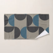 Mid-Century Modern Blue Grey Gunmetal Bad Handdoek (Handdoek)
