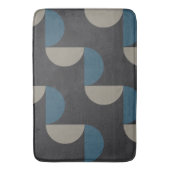 Mid-Century Modern Blue Grey Gunmetal Badmat (Voorkant Verticaal)
