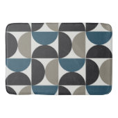 Mid-Century Modern Blue Grey Gunmetal Badmat (Voorkant)